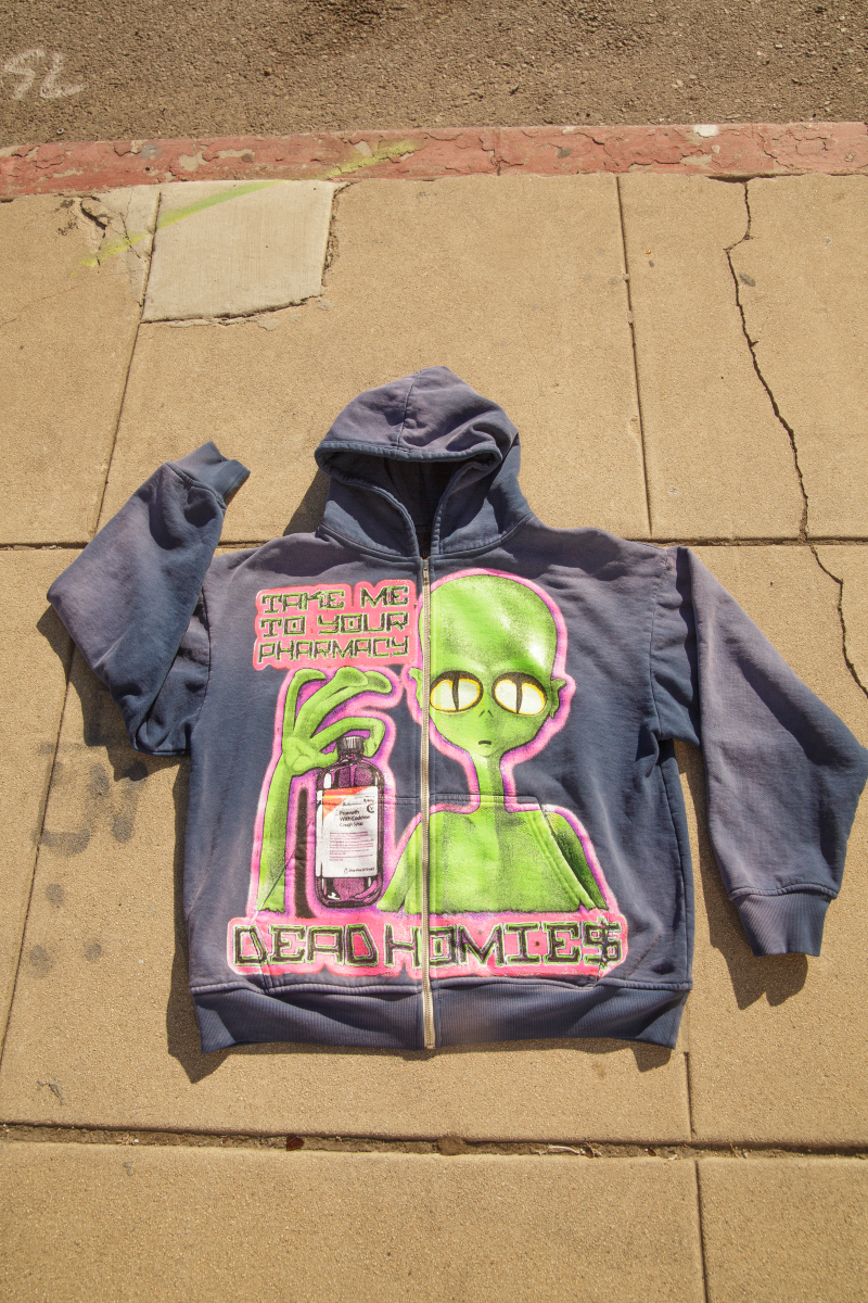 Alien invasion zip up